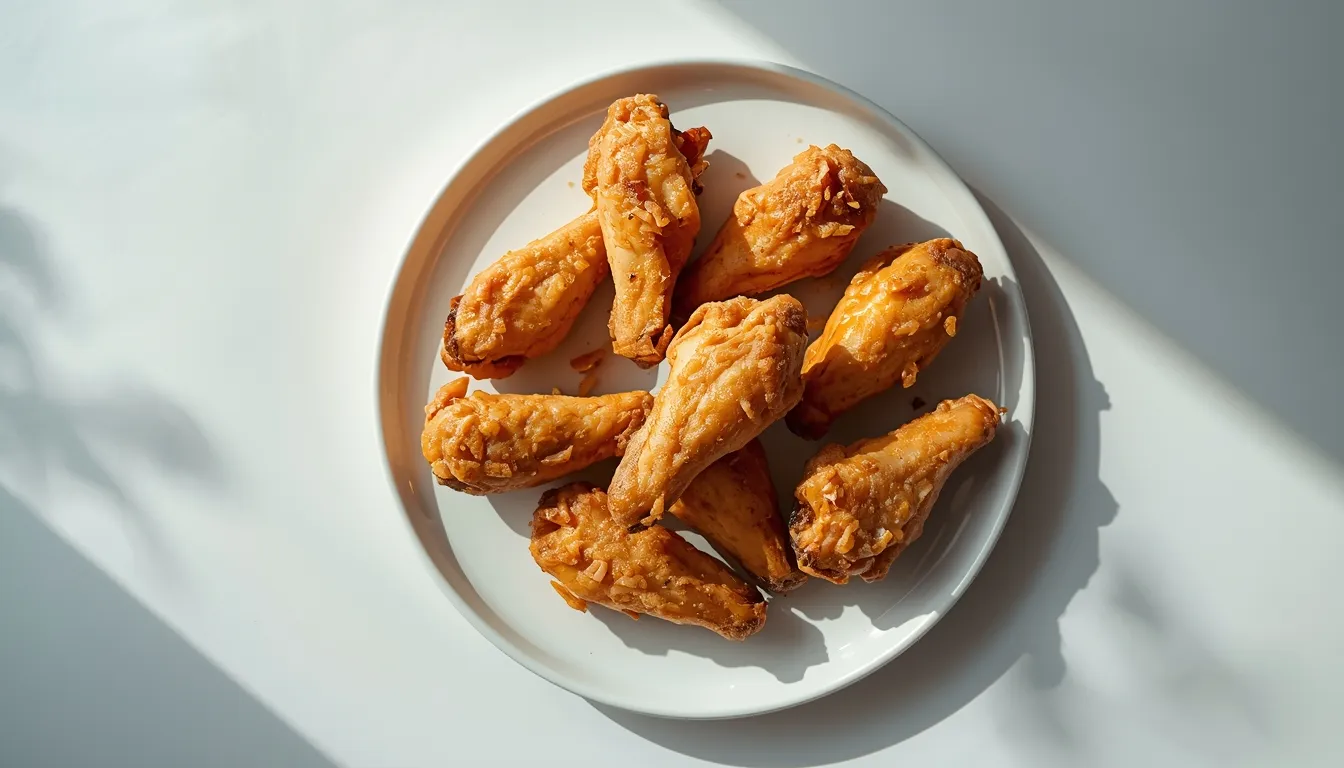 alitas de pollo en freidora de aire crujientes