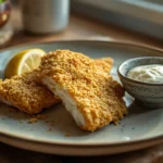 bacalao rebozado con panko en freidora de aire crujiente