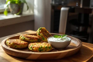 Buñuelos de Guisantes y Feta en Freidora de Aire — El Aperitivo de Primavera