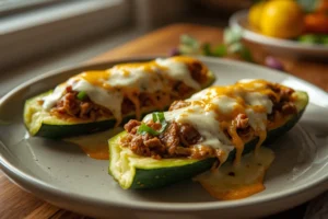 Calabacín Relleno en Freidora de Aire — 3 Rellenos y Listo en 20 Minutos