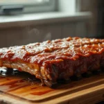 costillas de cerdo en freidora de aire tiernas y caramelizadas
