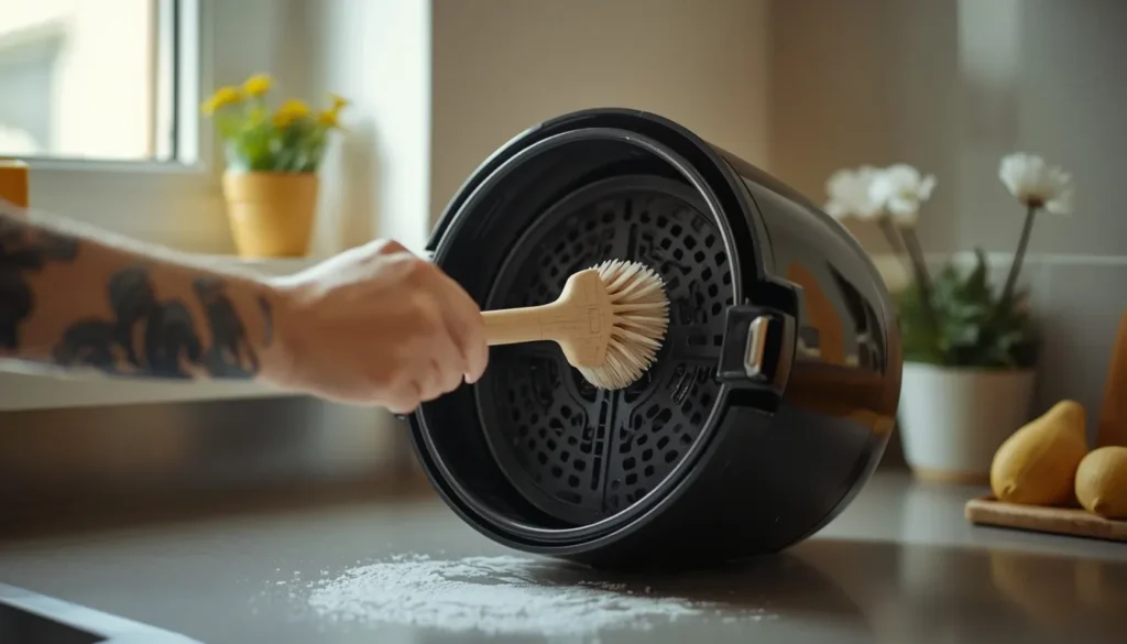 cómo limpiar la resistencia de la freidora de aire