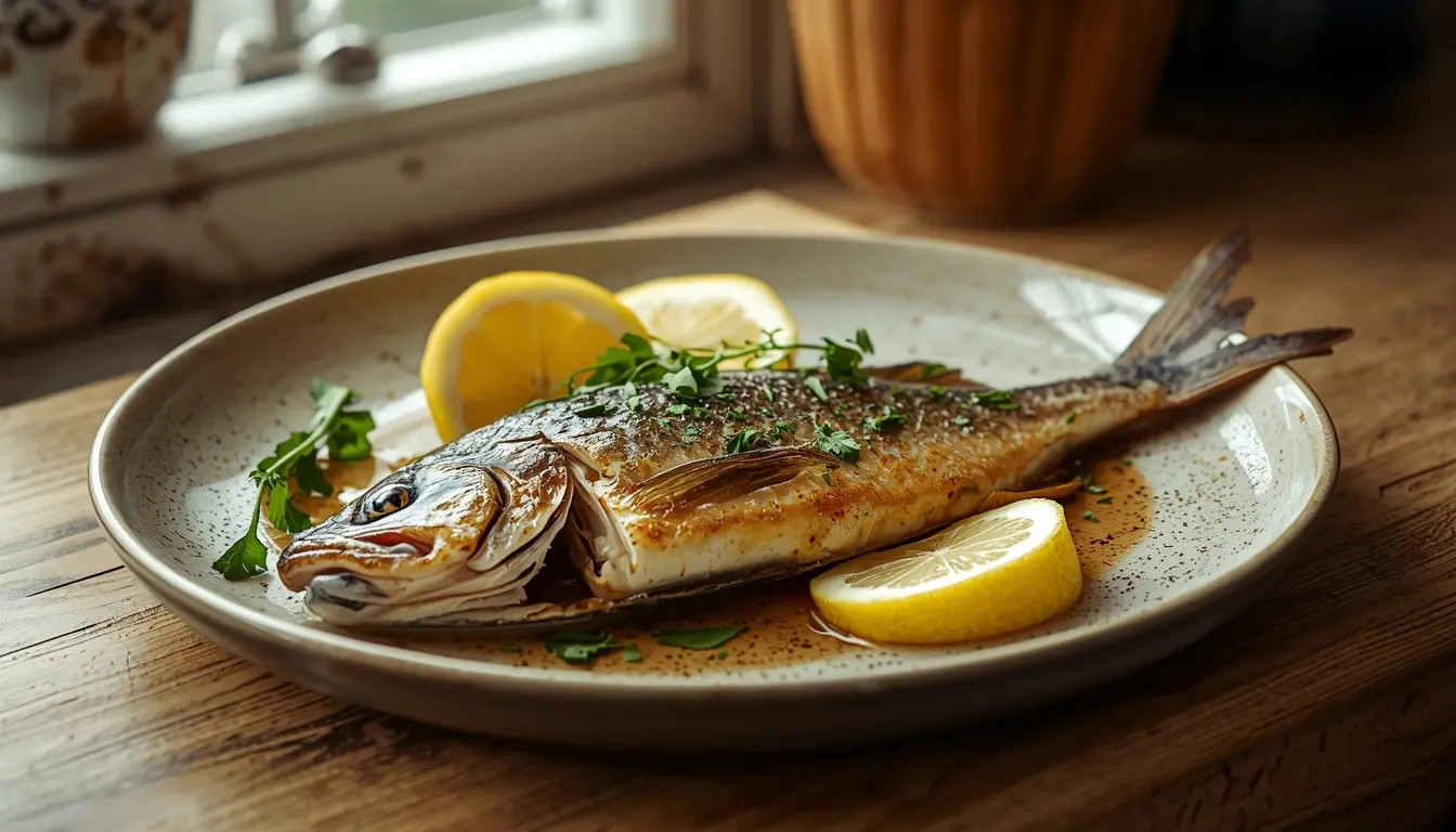 Lubina en Freidora de Aire — Entera o en Filetes con Piel Crujiente