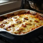 musaka en freidora de aire con bechamel gratinada