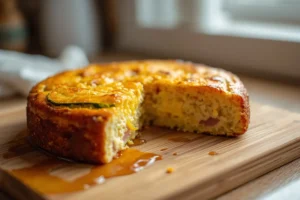 Pastel de Calabacín con Jamón y Queso en Freidora de Aire — Fácil y en 25 Minutos