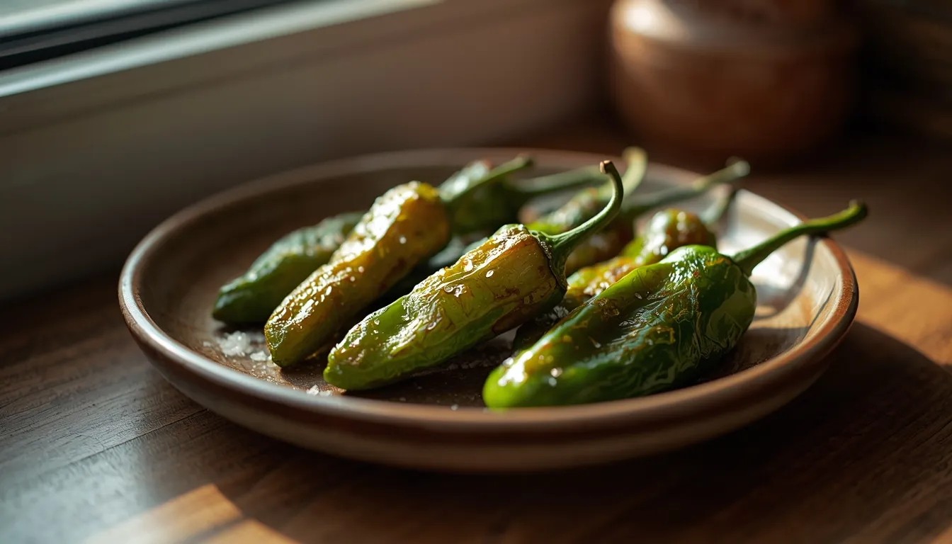 Pimientos de Padrón en Freidora de Aire — Crujientes y sin Aceite en 8 Minutos