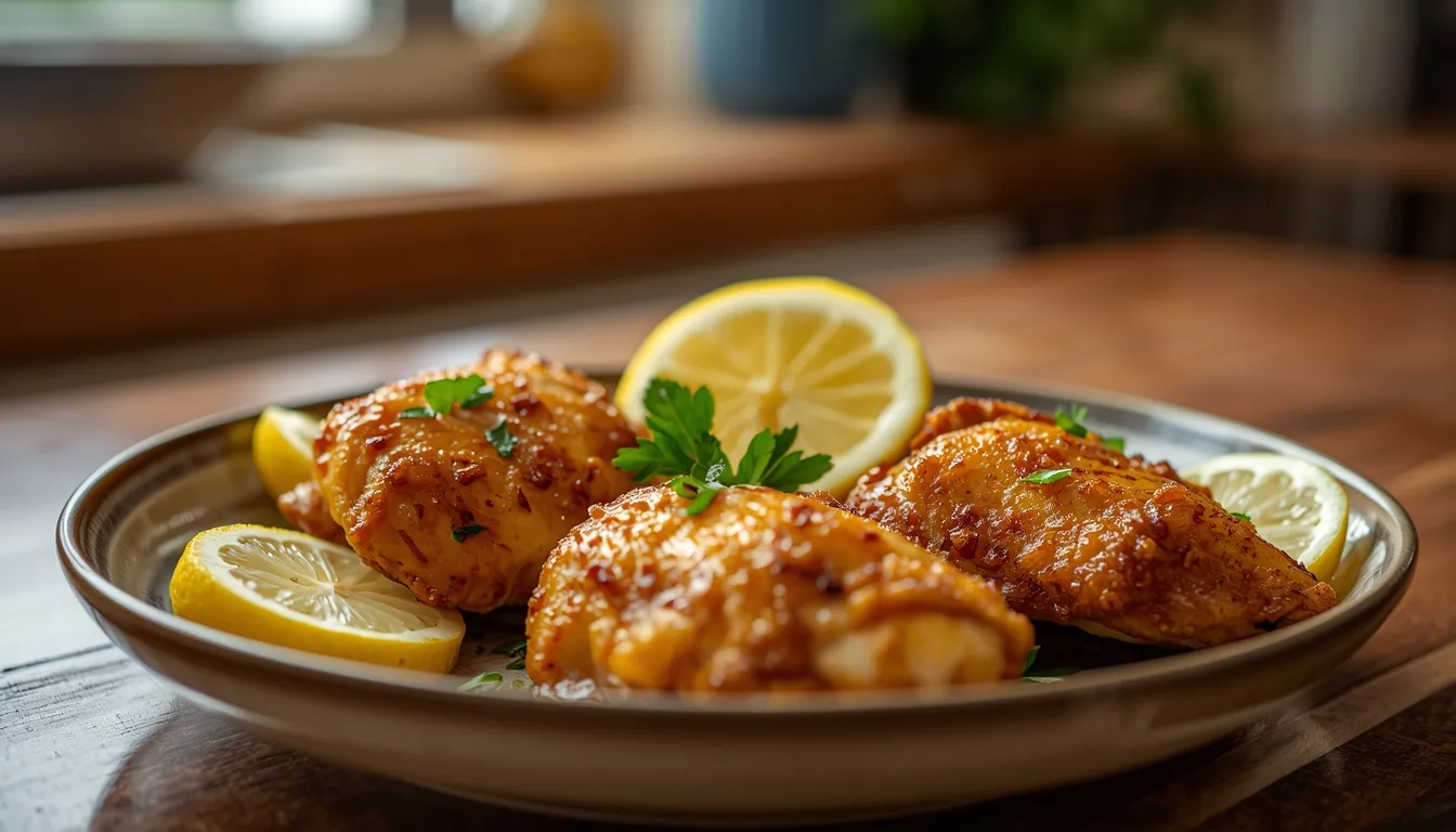 Pollo al Limón en Freidora de Aire — Jugoso y Dorado en 25 Minutos