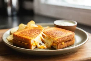 Sándwich de Queso Fundido en Freidora de Aire — Crujiente y con 4 Quesos