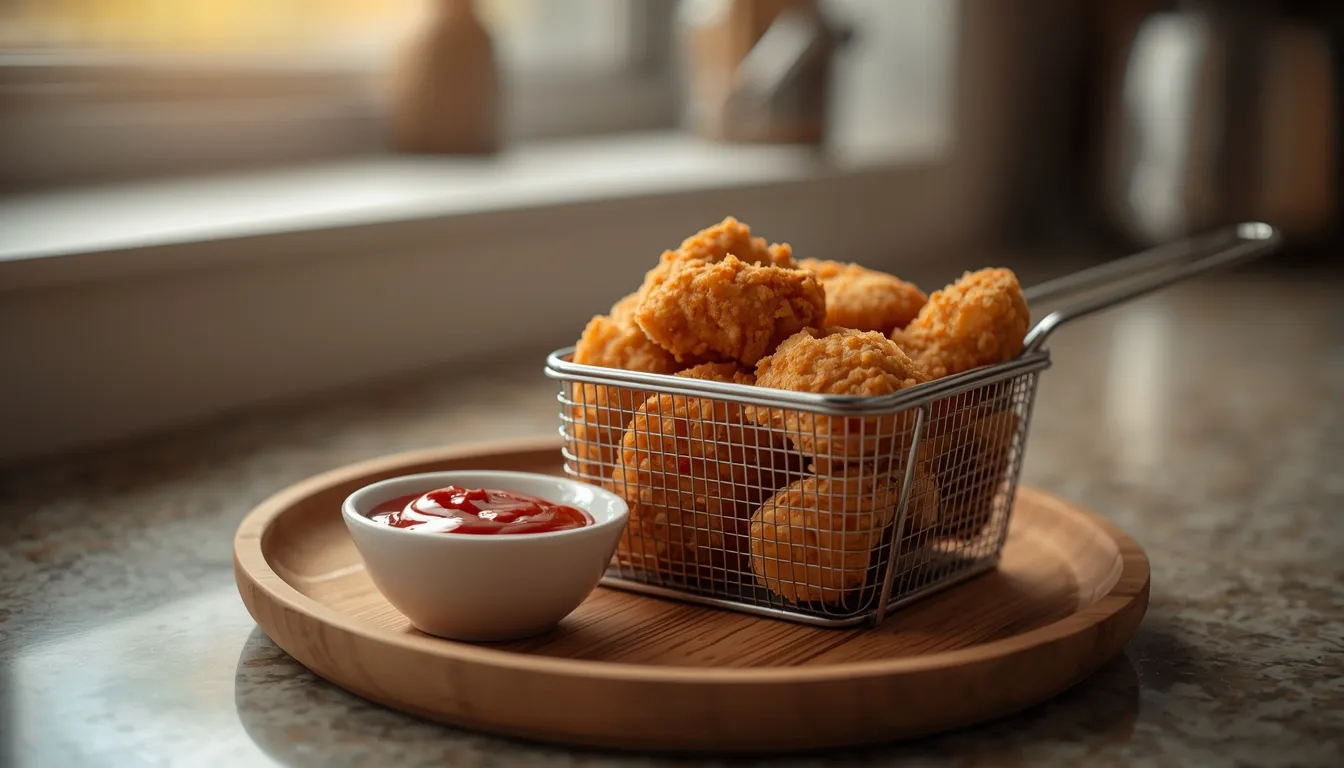 nuggets en freidora de aire crujientes