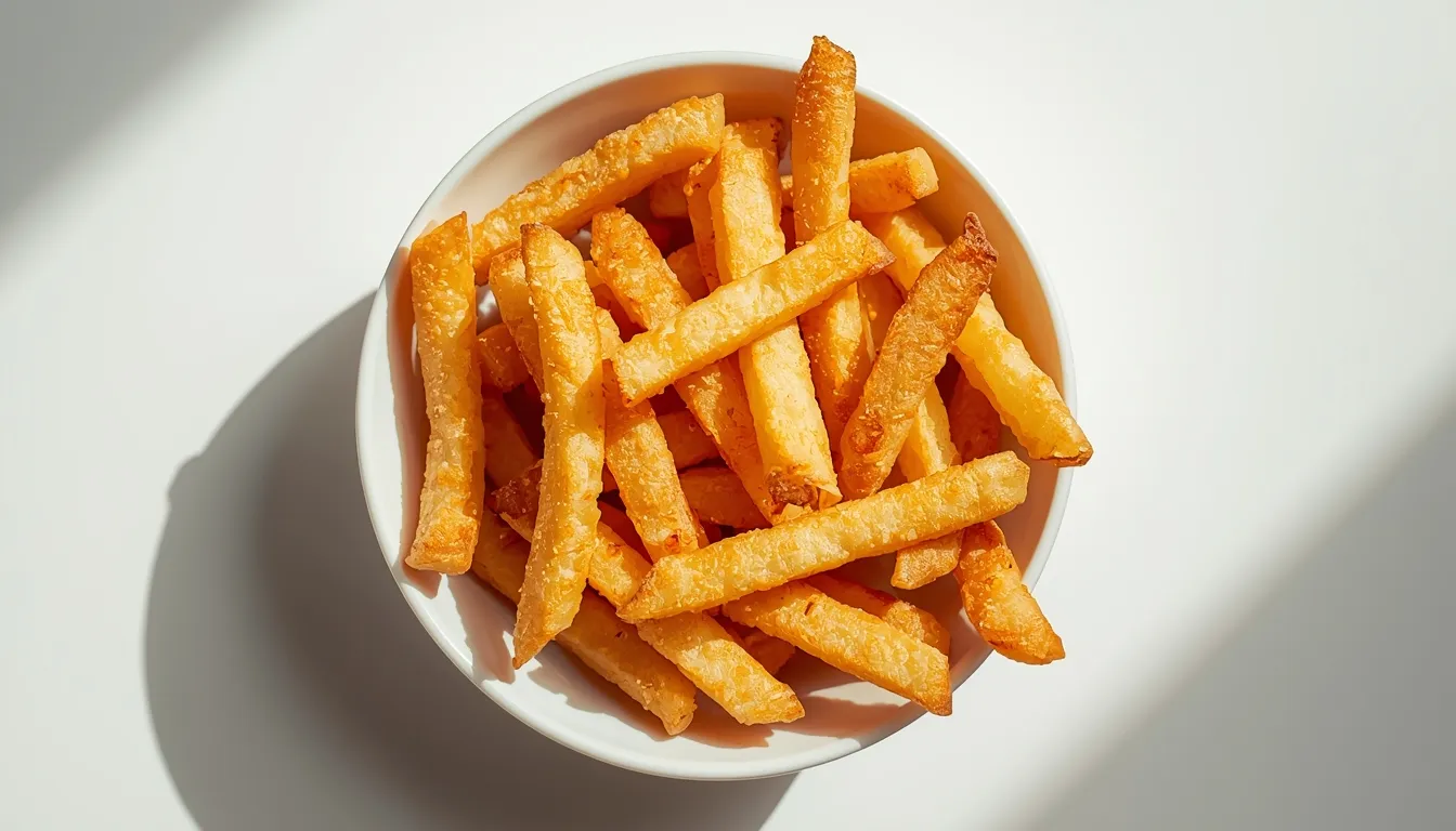 patatas fritas en freidora de aire crujientes