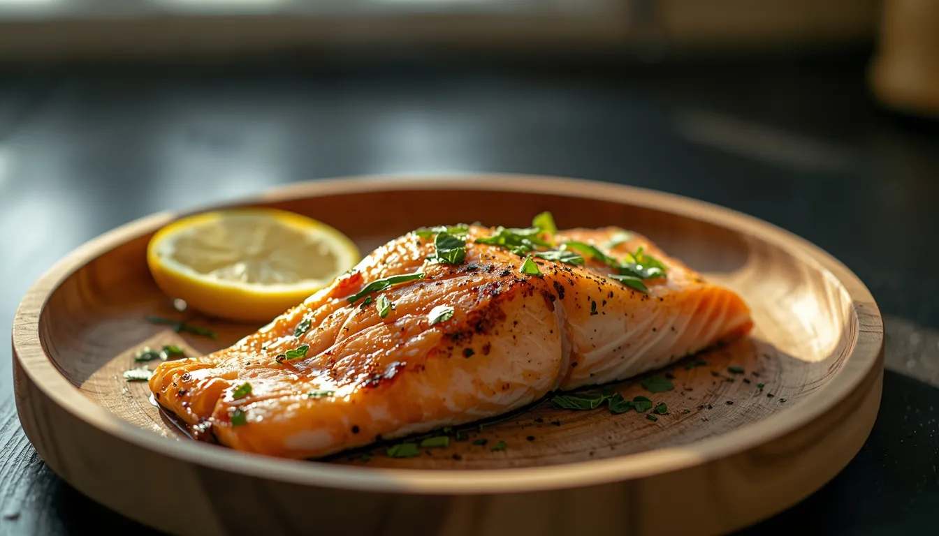 Salmón en Freidora de Aire con Limón y Especias — Fresco o Congelado