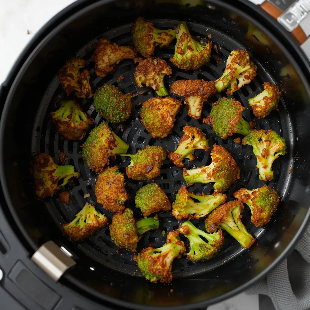 brócoli en freidora de aire crujiente