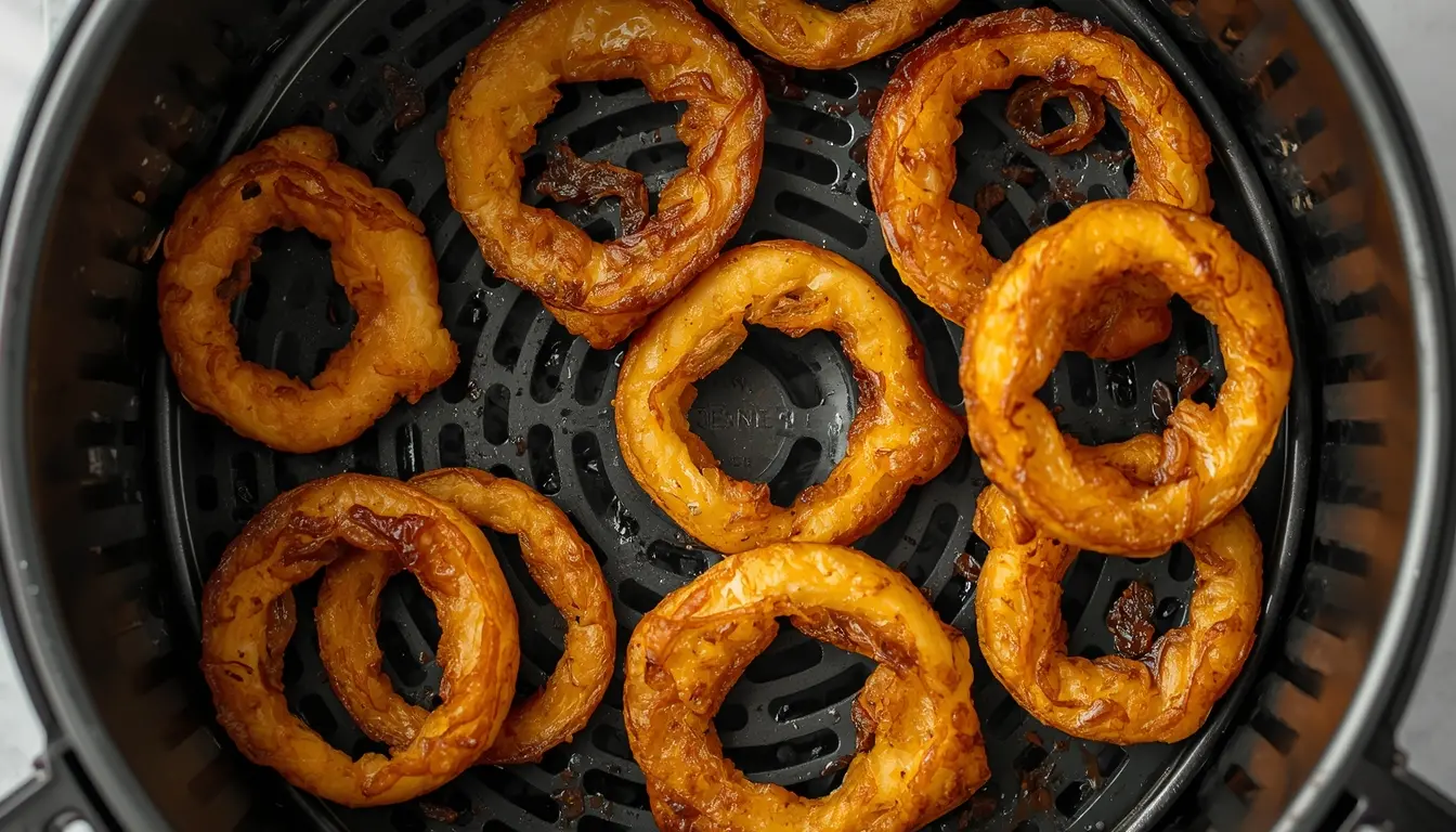cebolla en freidora de aire caramelizada