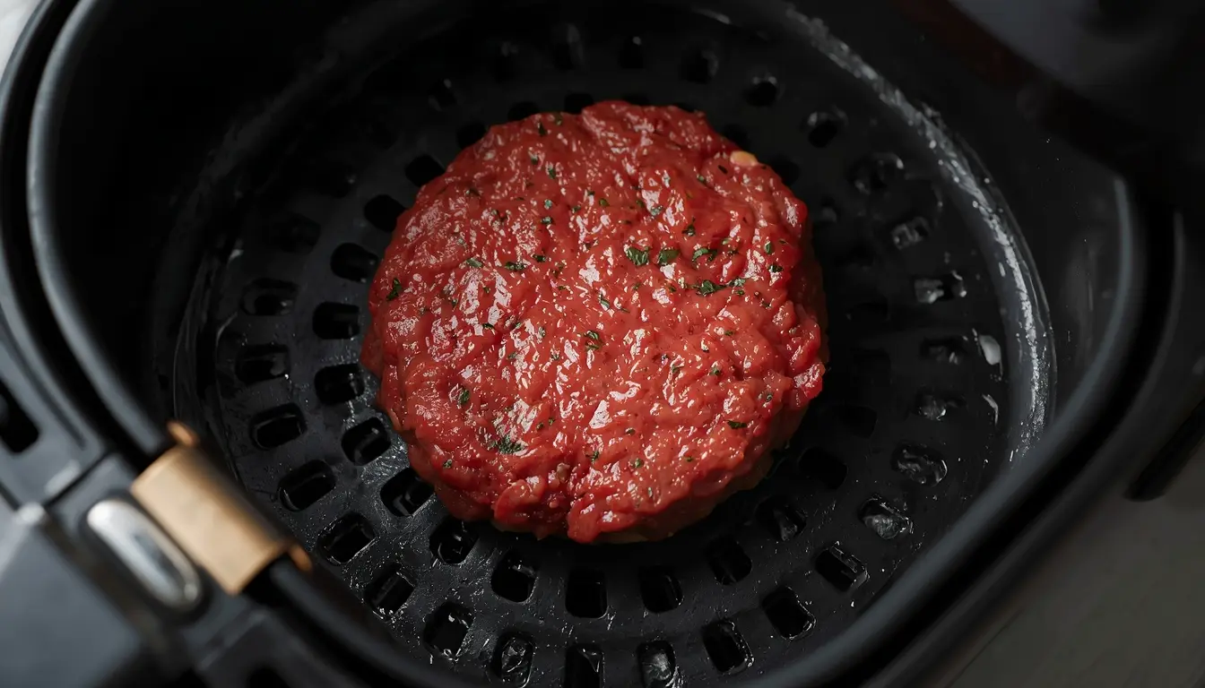 hamburguesas congeladas en freidora de aire