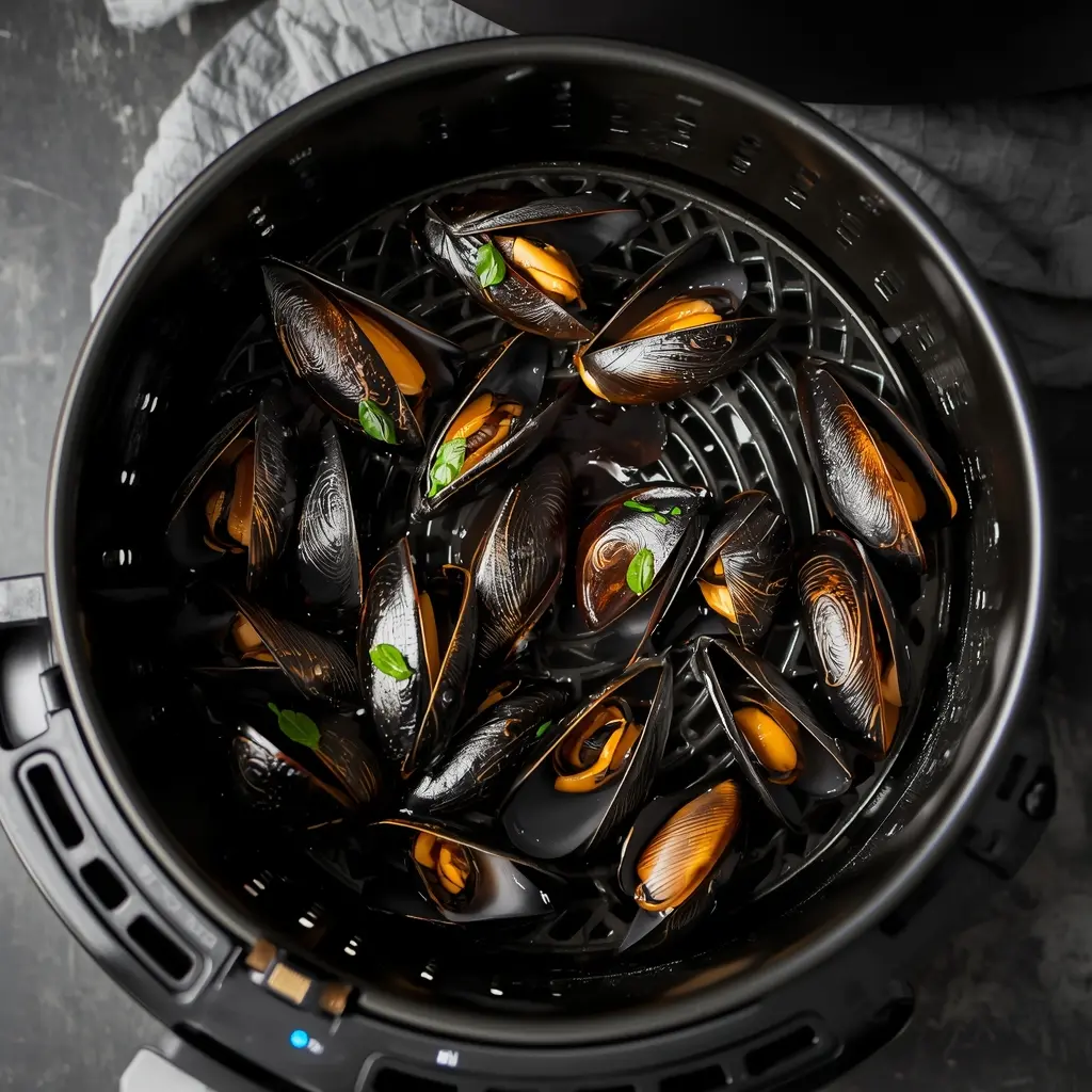 mejillones en freidora de aire