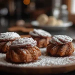 roscos de vino en freidora de aire rebozados en azúcar glas