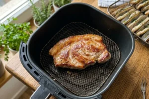 Secreto Ibérico en Freidora de Aire — Tiempo Exacto para que Quede Jugoso