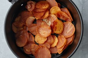Jamón ibérico freidora aire – chips crujientes