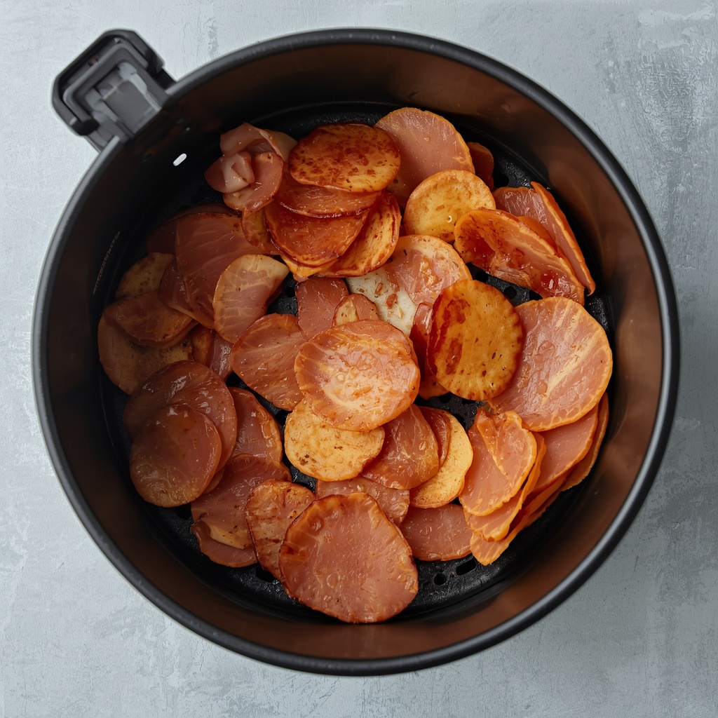Jamón ibérico freidora aire – chips crujientes