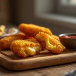 fingers de queso Mercadona airfryer dorados con rebozado crujiente en la freidora
